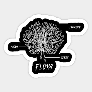 Flora Wildflower Bloom Flora Vintage Since Retro Sticker